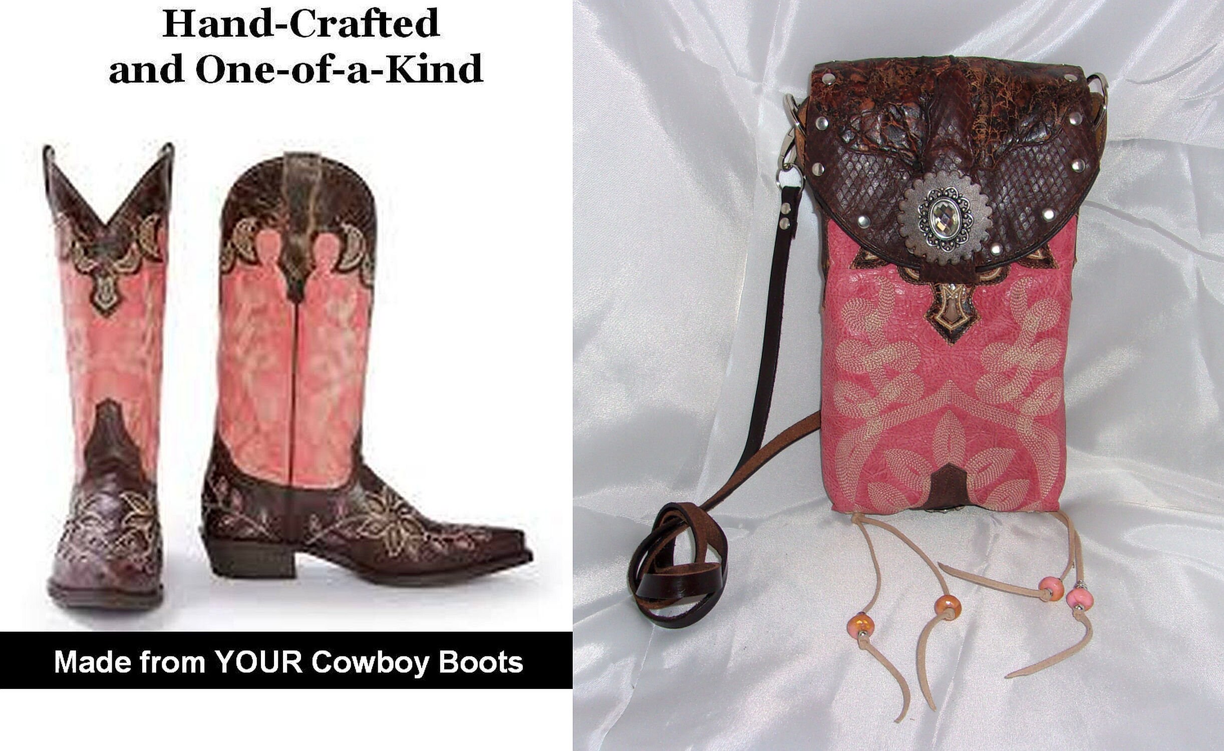 purses made from cowboy boots