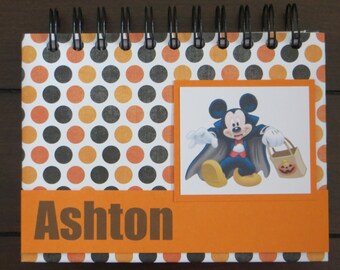 Personalized Disney Autograph & Photo Book  - Mickey Mouse - Halloween Theme