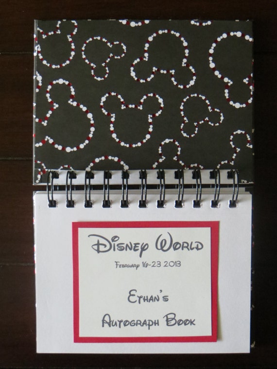 Personalised Mickey Mouse Autograph Book Disneyland / Disney World