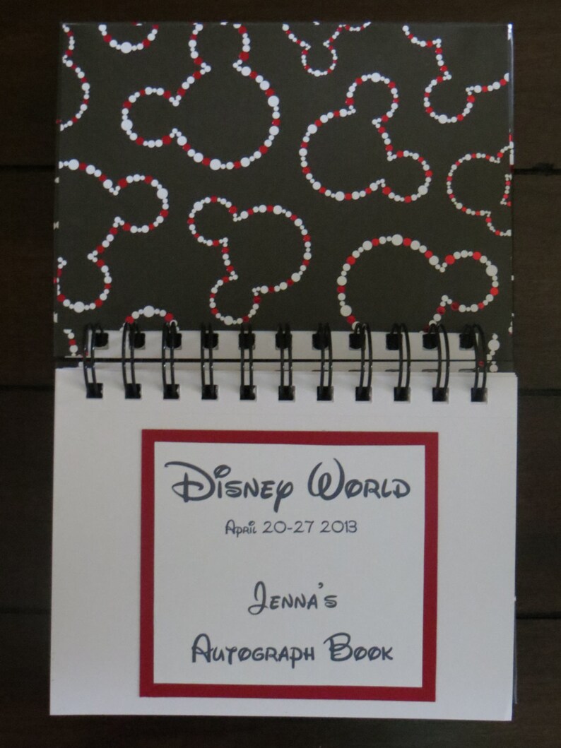 Personalized Disney Autograph & Photo Book Minnie Mouse Etsy