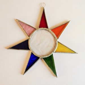 Stained Glass Rainbow Star Suncatcher