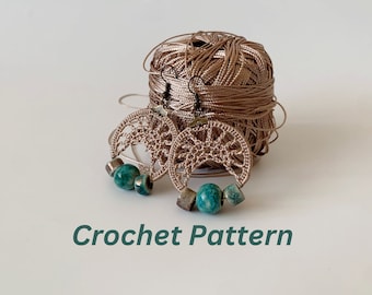 Crochet Earrings Pattern, Crochet Hoop Earrings PDF Tutorial, DIY Crochet Earrings Step By Step Guide , Crochet Jewelry Making Photo Ebook