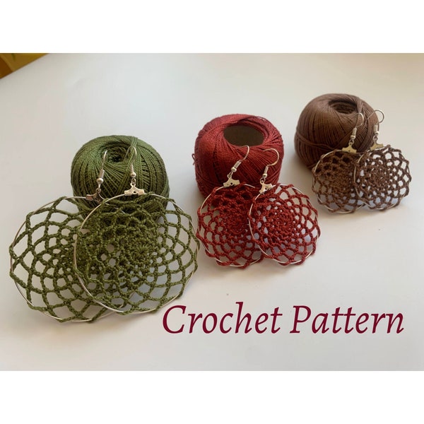 Modèle au crochet évolutif adapté aux débutants, boucles d'oreilles au crochet, tutoriel PDF, boucles d'oreilles au crochet faciles à faire soi-même, tutoriel de fabrication de bijoux au crochet