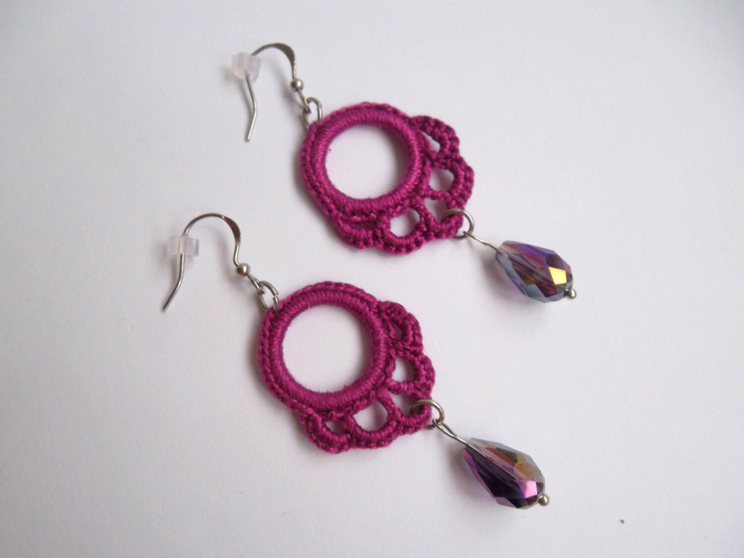 Bundle of 4 Crochet Earrings Patterns, DIY Jewelry Making Pattern, Photo Ebook Crochet Tutorial, Instant Download Crochet Jewelry PDF - Thumbnail 3