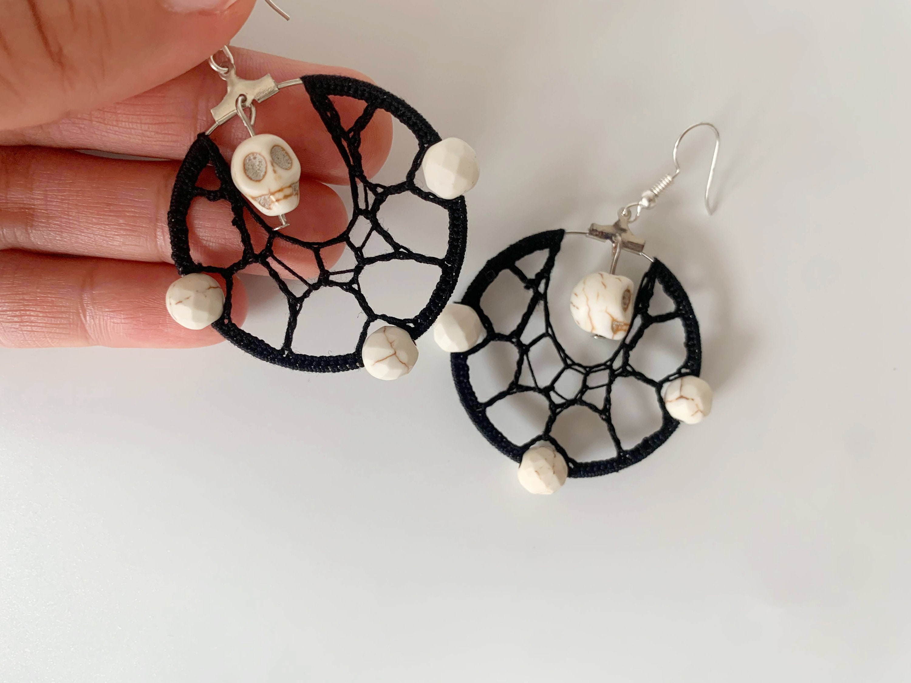 Crochet Earrings Pattern, Beaded Hoops Crochet Pattern, Jewelry Making Crochet Tutorial,  Beginner Friendly PDF Pattern, Earrings Tutorial - Thumbnail 4