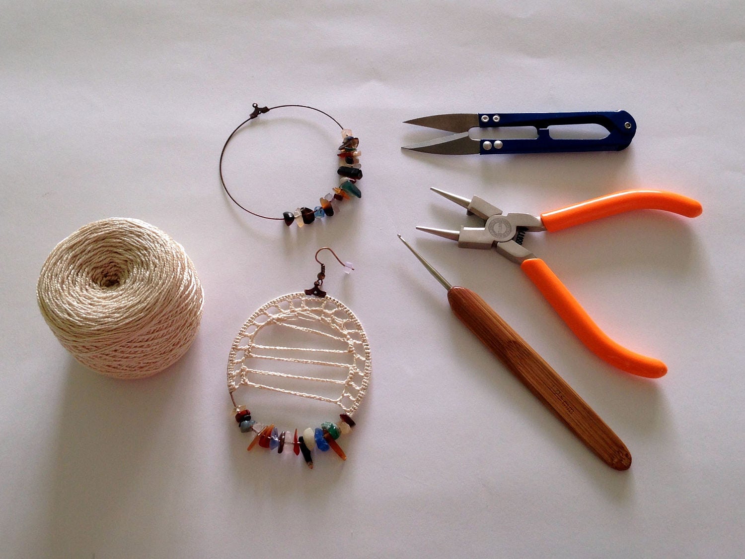 Crochet Earrings Pattern, Beaded Hoop Earrings Crochet Ebook, DIY Crochet Jewelry Tutorial, Instant Download Jewelry Making PDF Pattern - Thumbnail 3