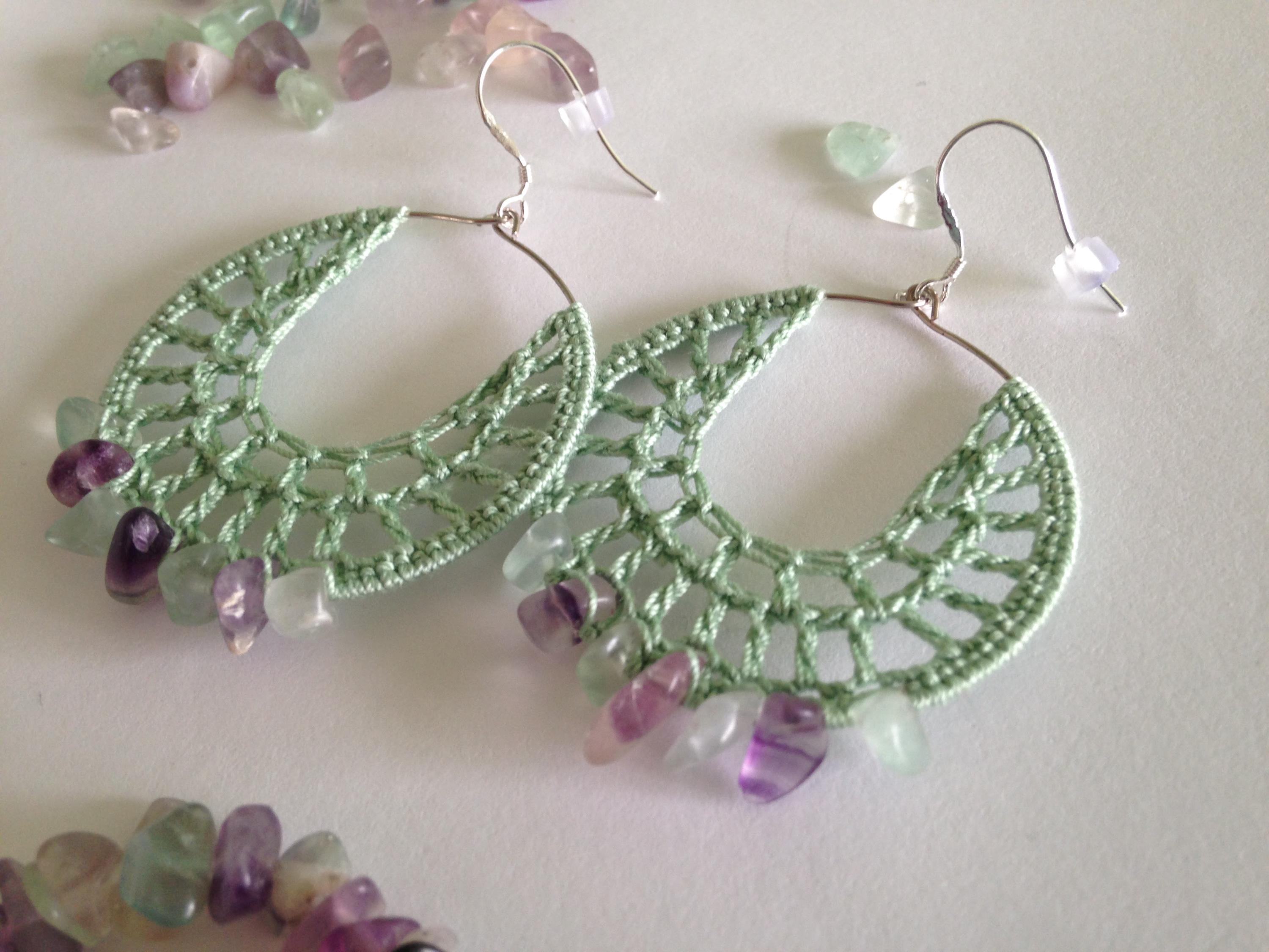 4 Crochet Earrings Tutorials, Crochet Jewelry PDF Pattern, Crochet Tutorial, Hoop Earrings Photo Ebook, DIY Earrings, Crochet PDF Tutorials - Thumbnail 6