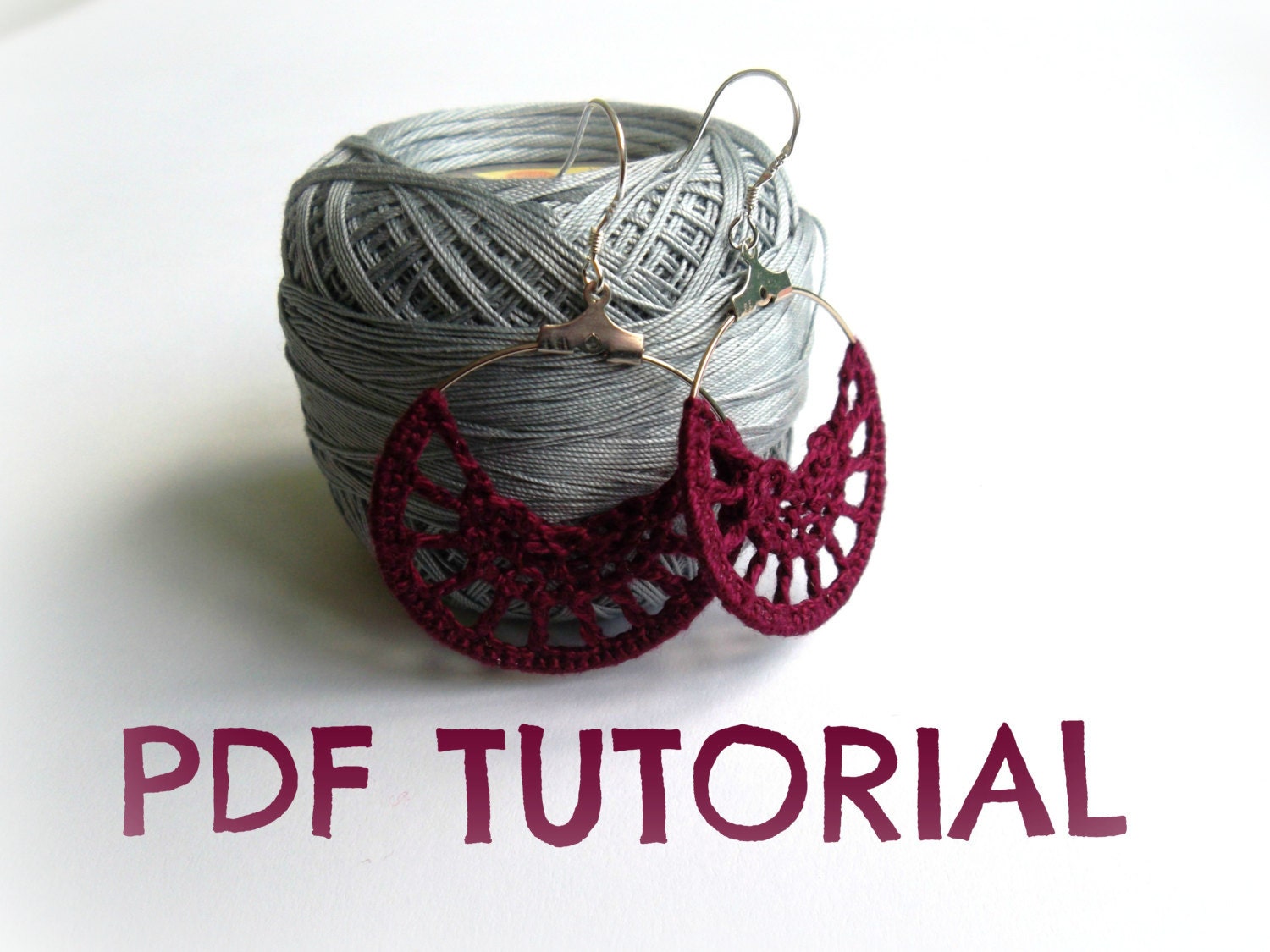Bundle of 4 Crochet Earrings Patterns, DIY Jewelry Making Pattern, Photo Ebook Crochet Tutorial, Instant Download Crochet Jewelry PDF - Thumbnail 5