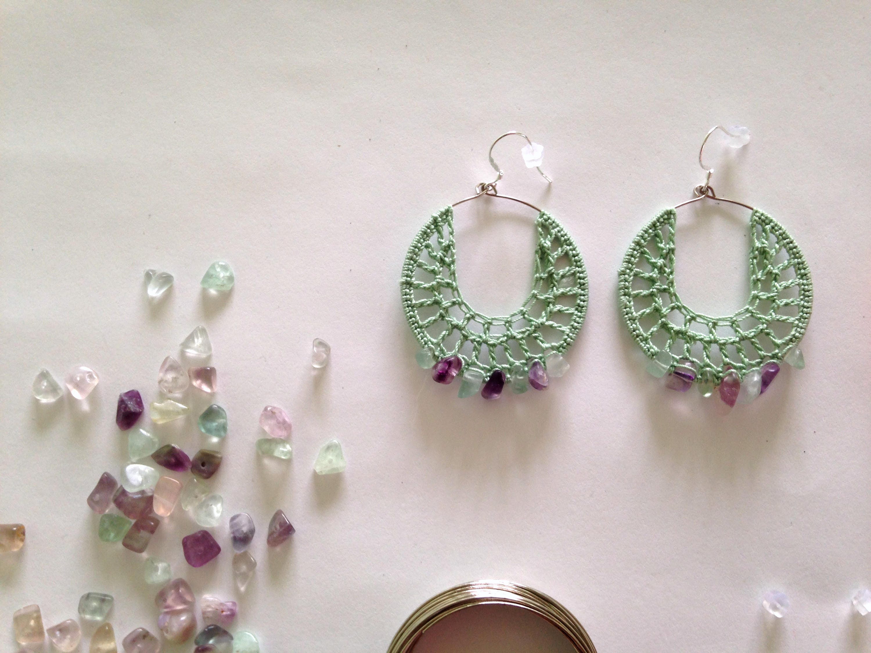 Crochet Earrings Tutorial, Digital Download Crochet Pattern, Crochet Tutorial, Beaded Jewelry Tutorial, Instant Download PDF Pattern - Thumbnail 5