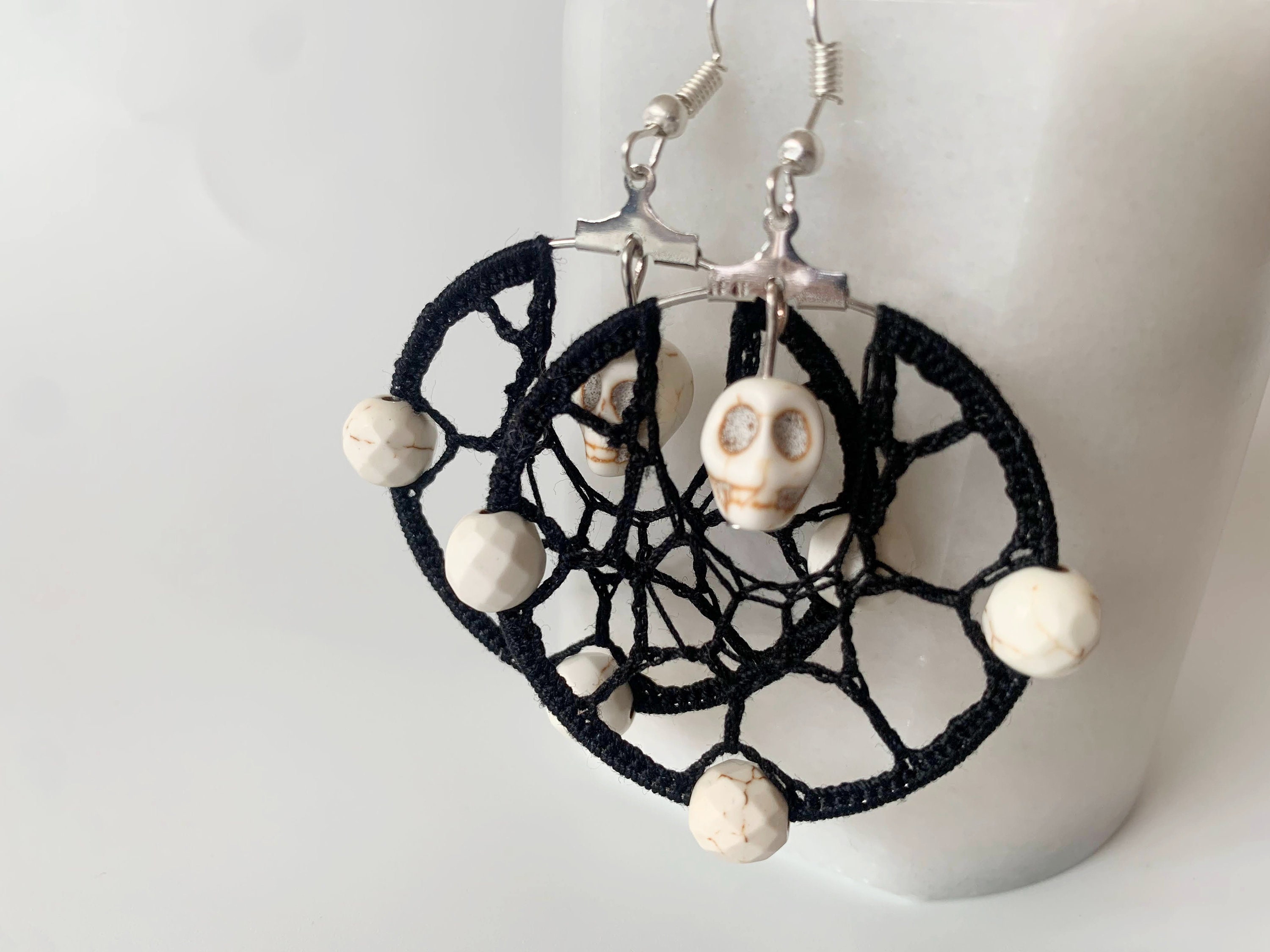Crochet Earrings Pattern, Beaded Hoops Crochet Pattern, Jewelry Making Crochet Tutorial,  Beginner Friendly PDF Pattern, Earrings Tutorial - Thumbnail 3