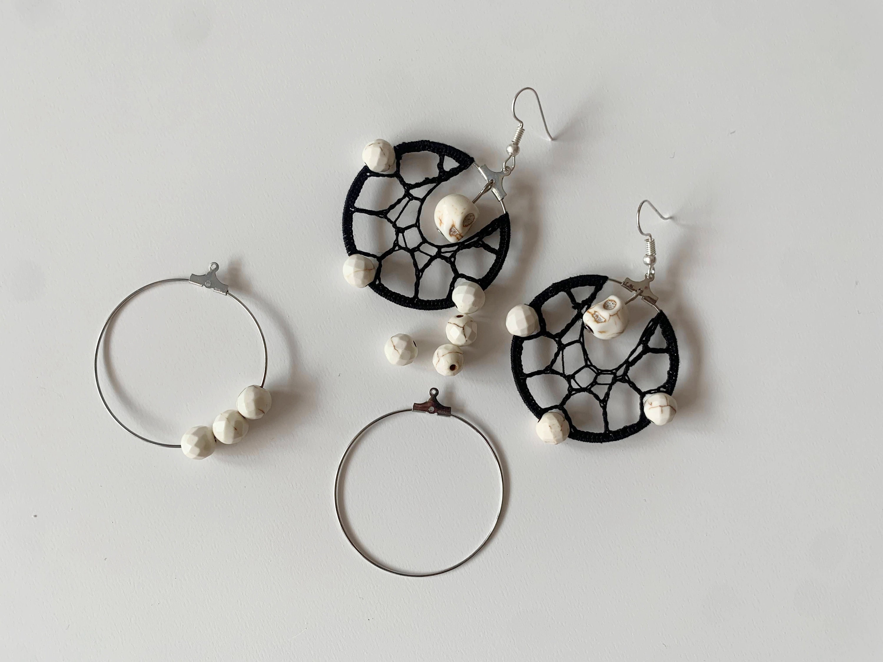 Crochet Earrings Pattern, Beaded Hoops Crochet Pattern, Jewelry Making Crochet Tutorial,  Beginner Friendly PDF Pattern, Earrings Tutorial - Thumbnail 5