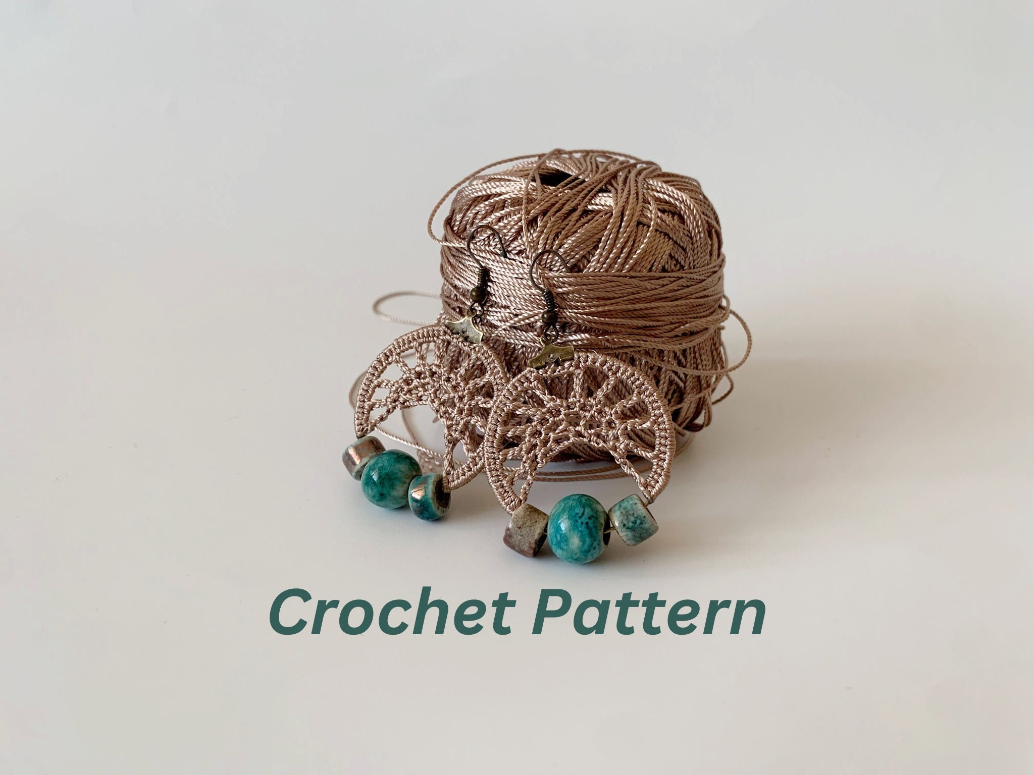 Crochet Earrings Pattern, Crochet Hoop Earrings PDF Tutorial, DIY Crochet Earrings Step By Step Guide , Crochet Jewelry Making Photo Ebook