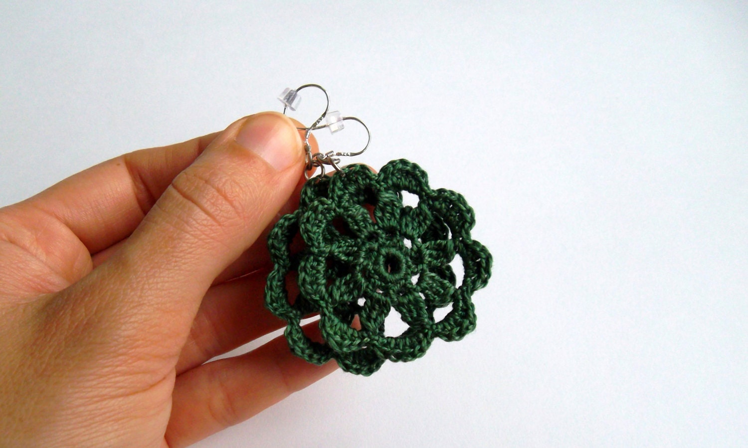 Crochet Pattern, PDF Pattern Crochet Flower Lace Earrings, Instant Download, Digital Download, DIY Jewelry, Crochet Tutorial, Crochet Ebook - Thumbnail 4