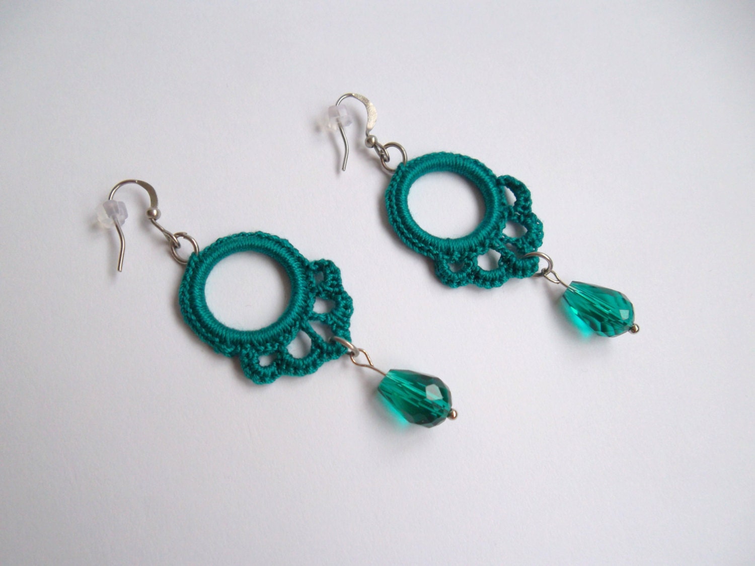 PDF Pattern Crochet Lace Earrings with Czech Beads, Instant Download, Earring Pattern, Digital Download, DIY Accessories, Crochet Tutorial - Thumbnail 4