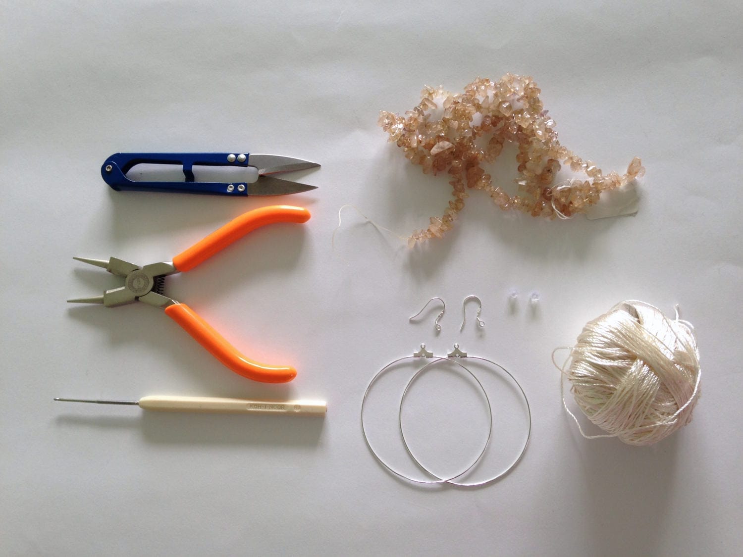Crochet Pattern, Instant Download, PDF Pattern, Crochet Tutorial, Jewelry Pattern, Spider Web Crochet Earrings, Crochet Jewelry,Beaded Hoops - Thumbnail 2