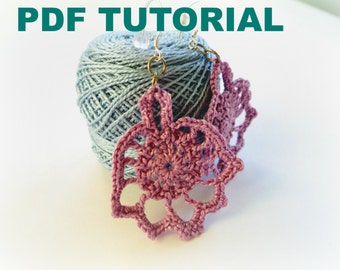 Angel Earrings Crochet PDF Tutorial, Crochet Earrings Pattern, DIY Crochet Jewelry, Crochet Photo Ebook, Instant Download Crochet Pattern