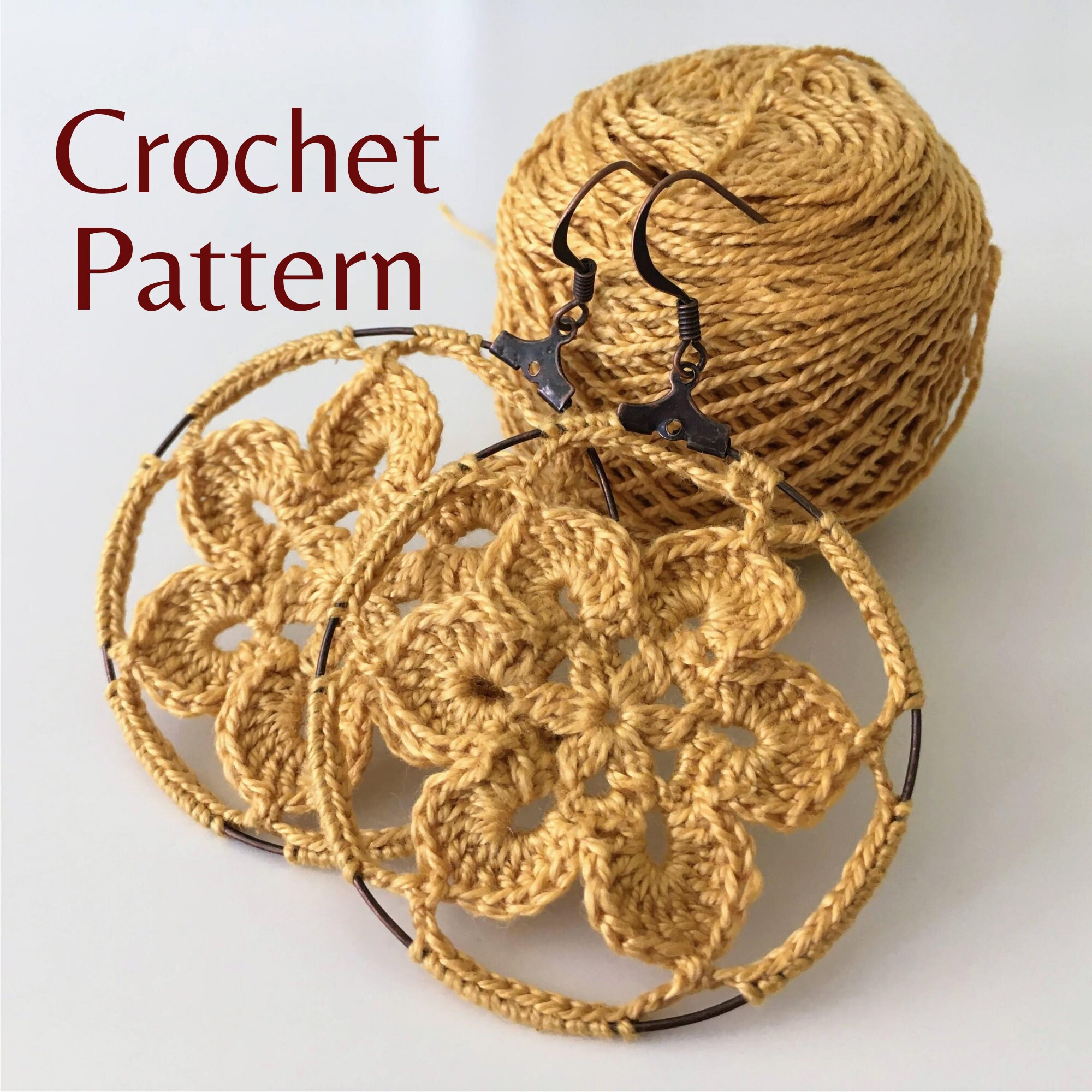 Crochet Earrings PDF Pattern, Micro Crochet Tutorial, Crochet Earrings PDF File, Instant Download Crochet Jewelry PDF, Digital Photo Ebook