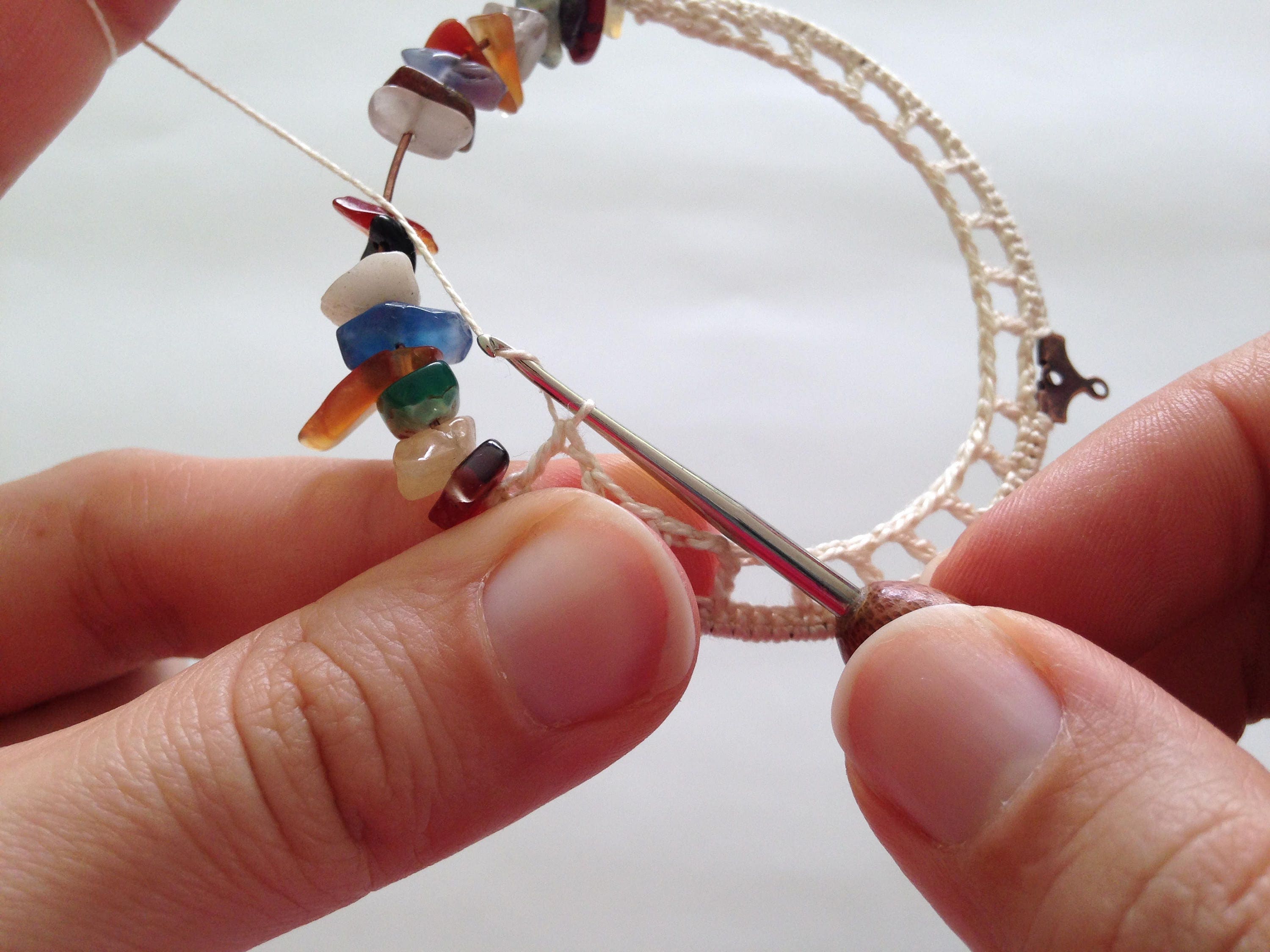 Crochet Earrings Pattern, Beaded Hoop Earrings Crochet Ebook, DIY Crochet Jewelry Tutorial, Instant Download Jewelry Making PDF Pattern - Thumbnail 7