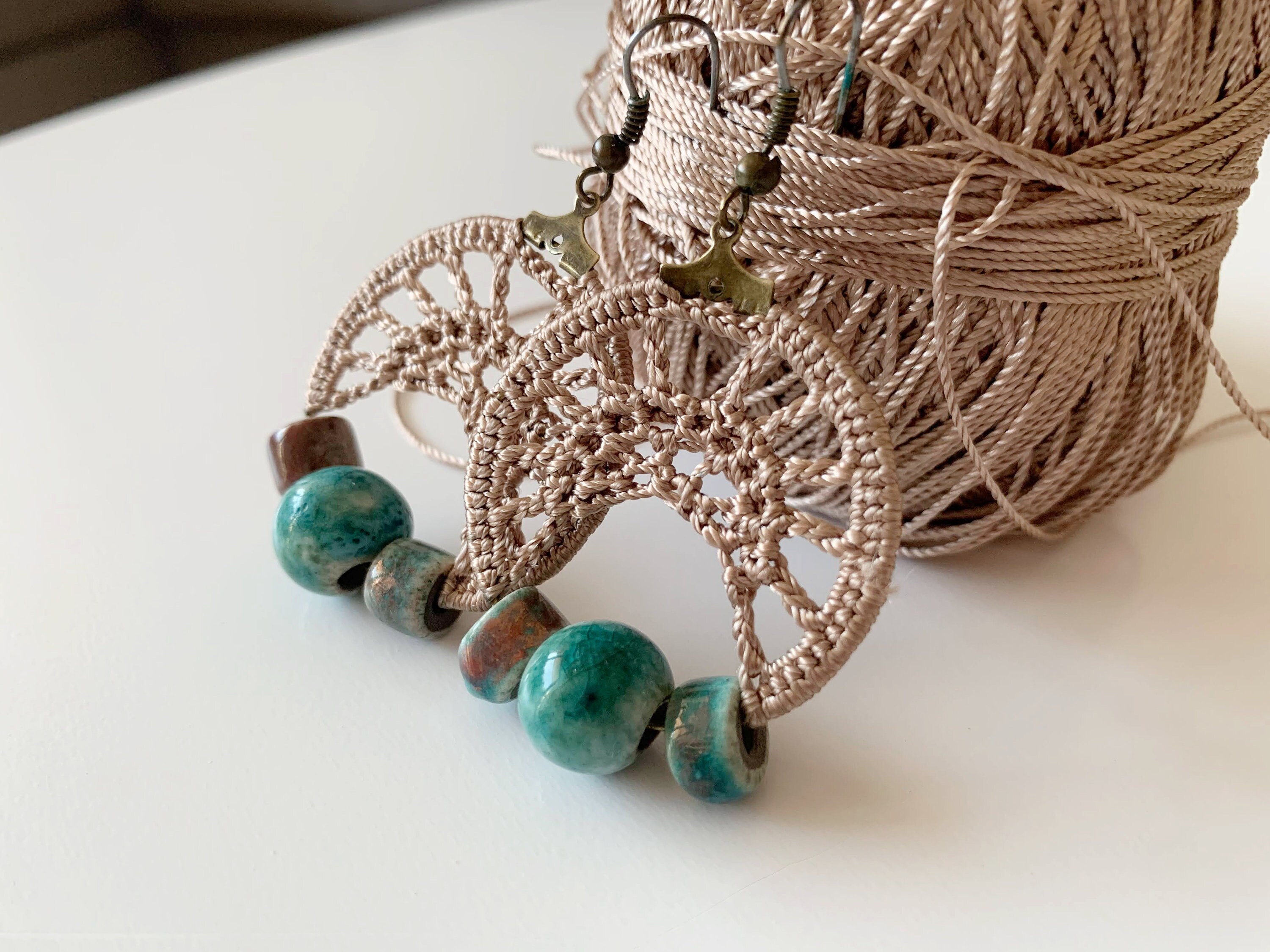 Crochet Earrings Pattern, Crochet Hoop Earrings PDF Tutorial, DIY Crochet Earrings Step By Step Guide , Crochet Jewelry Making Photo Ebook - Thumbnail 2