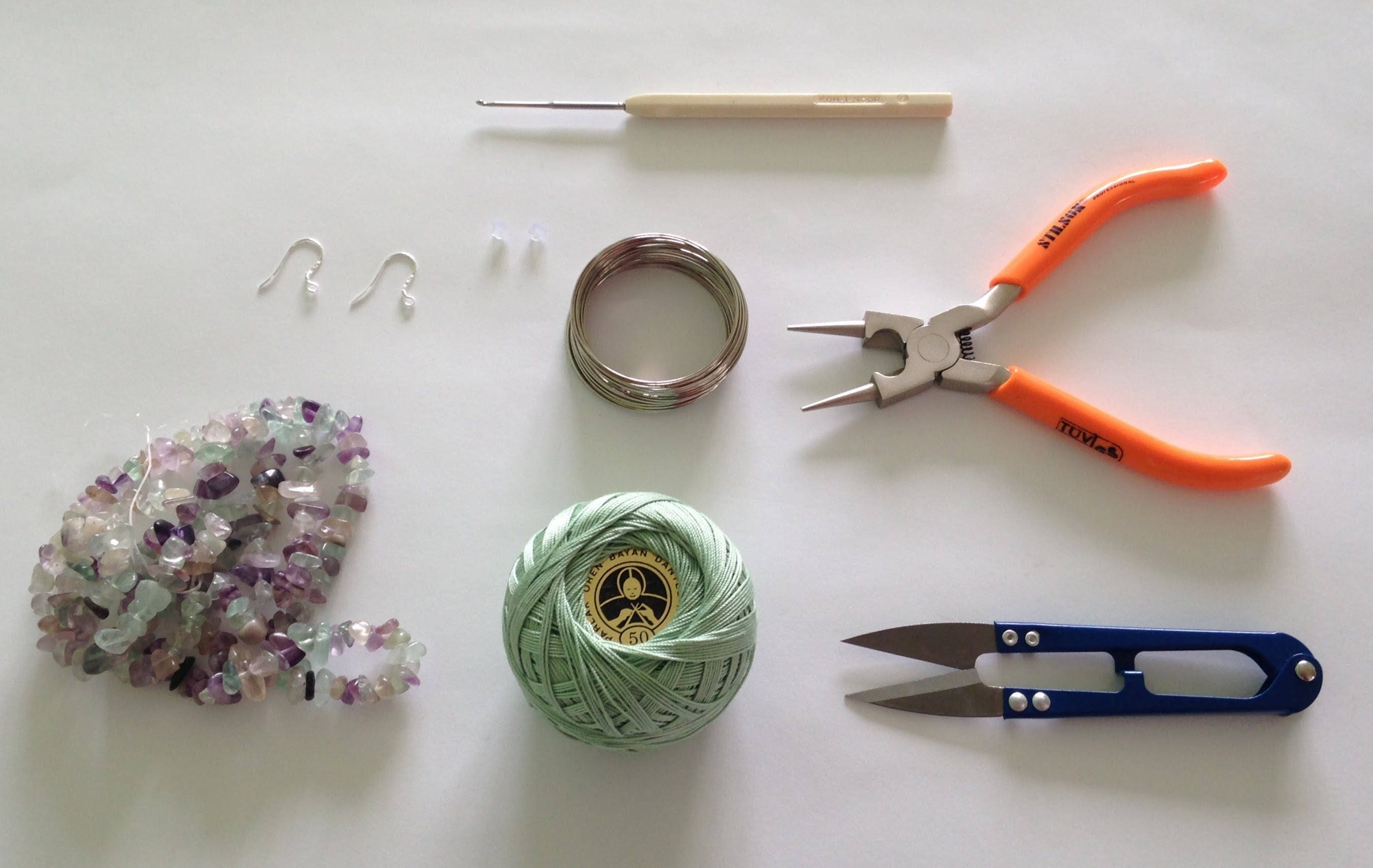 Crochet Earrings Tutorial, Digital Download Crochet Pattern, Crochet Tutorial, Beaded Jewelry Tutorial, Instant Download PDF Pattern - Thumbnail 6
