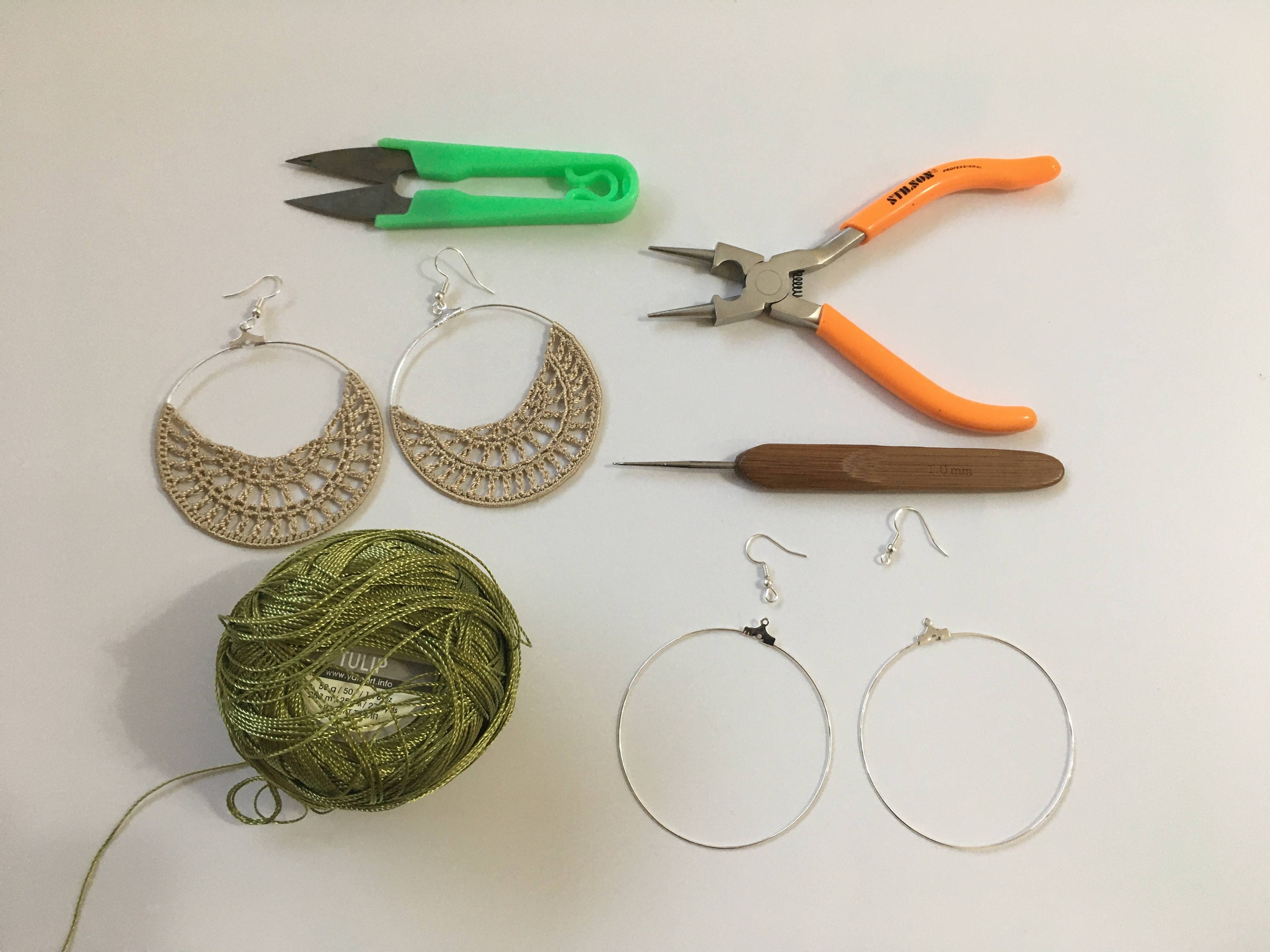 Crochet PDF Tutorial, DIY Crochet Hoop Earrings, Instant Download Crochet Pattern, Digital Jewelry Making Photo Ebook, DIY Crochet Earrings - Thumbnail 5