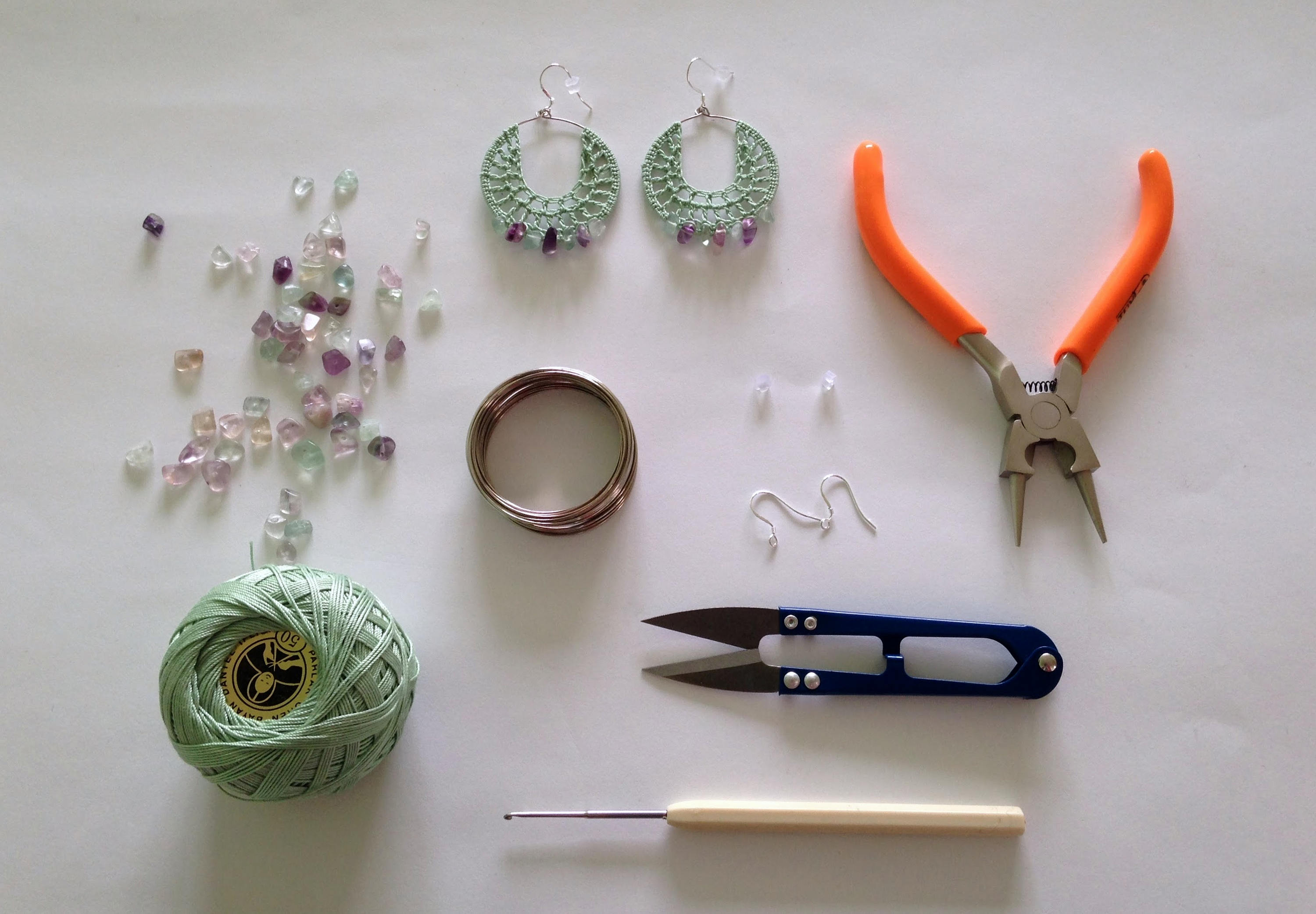 Crochet Earrings Tutorial, Digital Download Crochet Pattern, Crochet Tutorial, Beaded Jewelry Tutorial, Instant Download PDF Pattern - Thumbnail 3