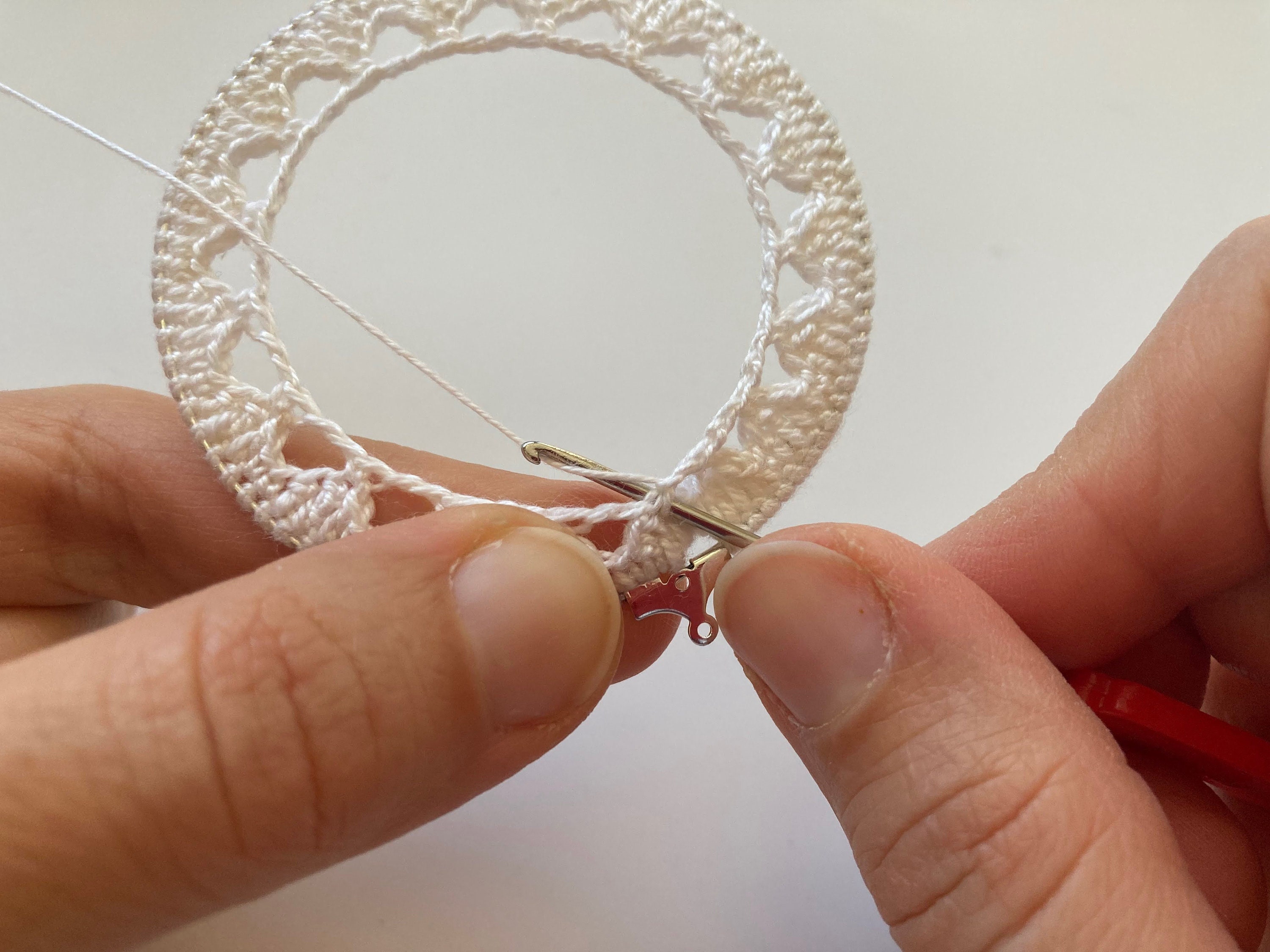 Crochet Earrings Pattern, Hoop Earrings Tutorial, Crochet Jewelry Photo Ebook, Jewelry Making PDF Tutorial, Boho Summer Hoops PDF Pattern - Thumbnail 6