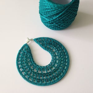 Crochet Pattern Beaded Hoop Earrings, Jewelry Tutorial, PDF Pattern, Earring Tutorial, Crochet Earrings Pattern, Instant Download, Ebook image 9