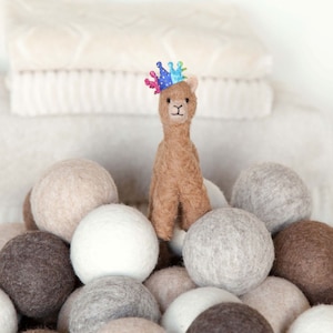 Alpaca Wool Dryer Balls - All Natural Laundry - House Warming Baby Shower Gift - Eco Friendly Alternative to Dryer Sheets