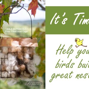 2 Pack Bird Nesting Materials - Natural Alpaca Fiber Wool for Suet Cage or Grapevine Ball - 2 Quart Size Bags - Unique Gift for Bird Lovers image 10
