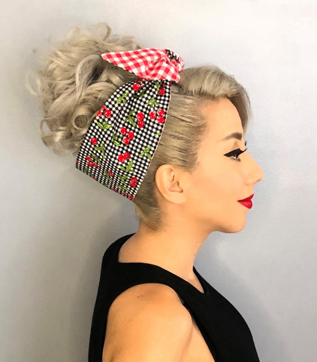 Cherry Time Bandana! Pinup- Rockabilly- 1950s Inspired- Rosie the ...