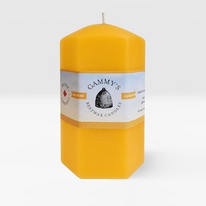 Hexagon Beeswax Candle (2.5″ x 4″) - 100% Pure Bee