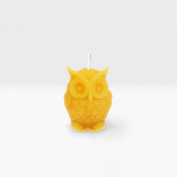 Mini Owl Beeswax Candle