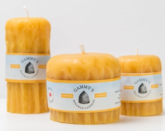 Rustic Trio Beeswax candles pack - 100% Pure