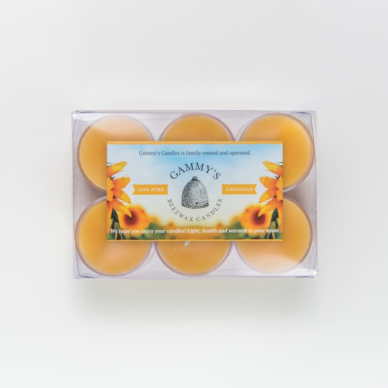 20 Tealight Beeswax Candles 100% Pure Beeswax image 2