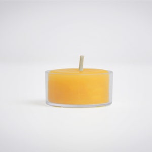 20 Tealight Beeswax Candles 100% Pure Beeswax image 1