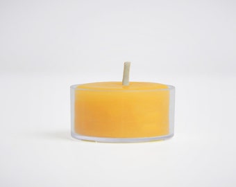 20 Tealight Beeswax Candles - 100% Pure Beeswax