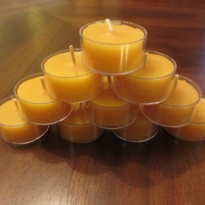 20 Tealight Beeswax Candles 100% Pure Beeswax image 3