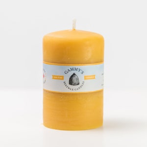 3.1"x5" Smooth Pillar - 100% Pure Beeswax