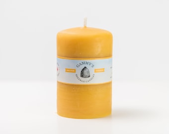 3.1"x5" Smooth Pillar - 100% Pure Beeswax