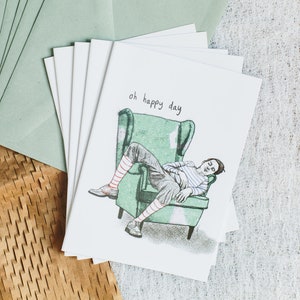 O fijne dag! Alternatieve verjaardagskaart, Verjaardagscadeau voor, bestverkochte item handgemaakt | Accessoires voor koud weer