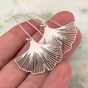 Noma Oorbellen | sterling zilver oorbellen Ginkgo Biloba Blaadjes oorbellen | verjaardagscadeau | moederdagcadeau | Kerstcadeau voor vrouwen