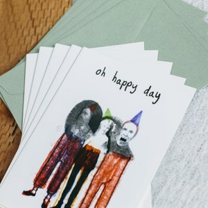 O fijne dag! Feestploeg, alternatieve verjaardagskaart, verjaardagscadeau voor, bestverkochte item handgemaakt | Accessoires voor koud weer