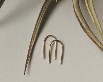 Sterling Silver Horseshoe Earrings | Handmade Ear Threaders