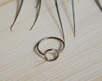 Zoie ring | Eco sterling silver circle ring | Open ring rose gold 14k | Halo ring | Cold weather accessories