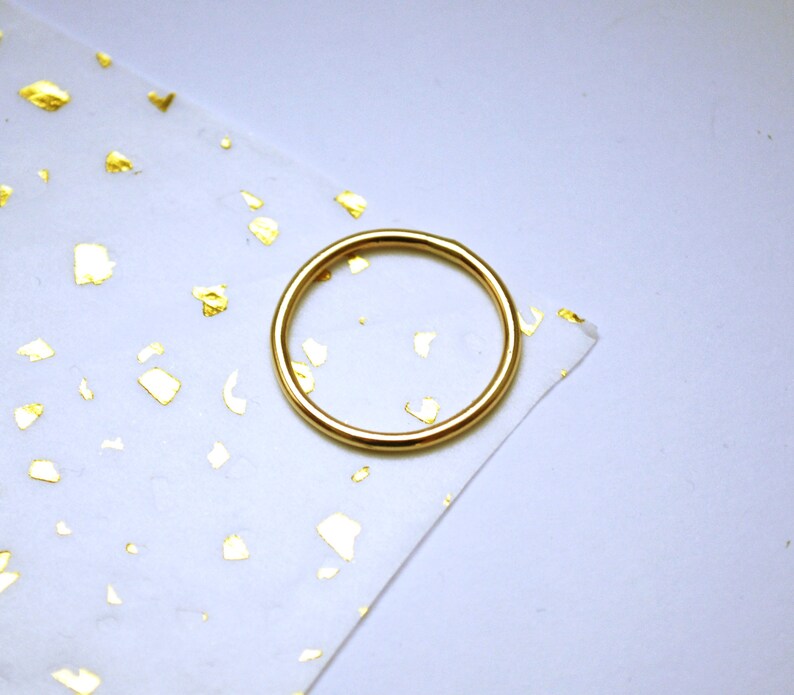 Unisex wedding ring stacking, Simple 14k gold engagement ring for women, minimalist wedding band for men, Best selling item handmade image 3