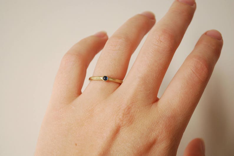 Hammered gold wedding ring for women, minimalist band, stacking ring ruby, emerald engagement ring sapphire, Best selling item handmade image 2