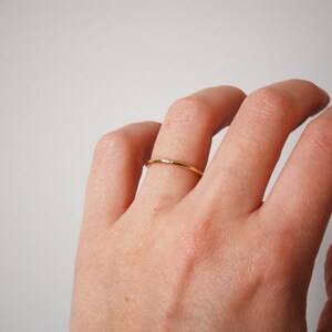 Unisex wedding ring stacking, Simple 14k gold engagement ring for women, minimalist wedding band for men, Best selling item handmade image 4