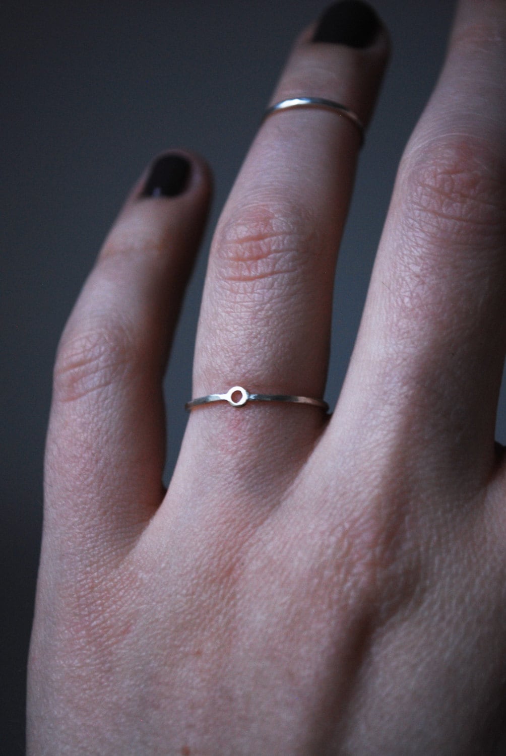 Sing ring | Eco sterling silver stacking ring circle | 14k gold | Birthday gift for her | Cold weather accessories