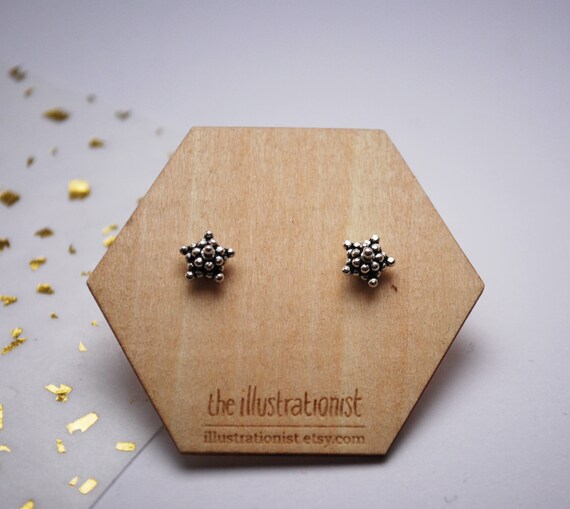 Lisa Earrings Eco Sterling Silver Post Earrings Boho Christmas